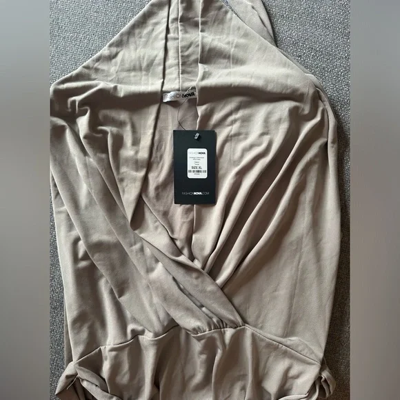 Clocking In Sleeveless Midi Dress - Taupe - Picture 4 of 4